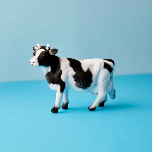 [DDLCOS0012] VACA DE FELPA NEGRO Y BLANCO